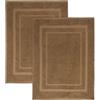 NELLA BIAGINI Tappeto Bagno, Set da 2, Tappetino Doccia, Assorbente, Lavabile, 50x70 cm, 100% Spugna di Cotone, 700 gr/mq, Resistente, Elegante. Modello: Minerva