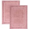 NELLA BIAGINI Tappeto Bagno, Set da 2, Tappetino Doccia, Assorbente, Lavabile, 50x70 cm, 100% Spugna di Cotone, 700 gr/mq, Resistente, Elegante. Modello: Minerva