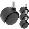 Kippen 1615K2 - SET DI 4 RUOTE GEMELLATE DA MM.40 CON PERNO FILETTATO M10