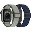 Tiptops Cinturino elastico compatibile con Apple Watch 38 mm, 40 mm, 41 mm, 42 mm, 44 mm, 45 mm, 49 mm, da uomo, in nylon elasticizzato per iWatch Ultra/Ultra 2/Series SE 9 8 7 6 5 4 3 2 1