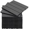 CCLIFE Pavimento WPC per Esterni, Piastrelle da Giardino, Pavimento Incastro, Piastrelle per Esterno, 30x30 cm, Impermeabile Antiscivolo, Adatto per Balconi e Giardini, Grigio Chiaro,CushHom