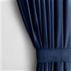 AmeliaHome Set di tende da 245 x 140 cm (altezza x larghezza x profondità) con fermatenda, 54 x 10 cm, effetto velluto, effetto velluto, 1 pezzo, tenda decorativa