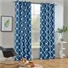 Melodieux - Tende oscuranti con occhielli in stile marocchino per soggiorno, 132 x 213 cm, blu reale (1 pannello)