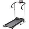 HOMCOM Tapis Roulant Elettrico Pieghevole Salvaspazio e Silenzioso con Velocità Regolabile 1-10km/h e Schermo LCD, per Casa e Ufficio, 500W, Nero
