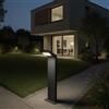 Partenopea Lampione LED palo da giardino 10W decorazione luminosa 720 lumen per viali sentieri nero a luce calda impermeabile IP65 lampioncino moderno casa ristorante hotel esterni negozi (Antracite 10W)