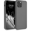 kwmobile Custodia Compatibile con Apple iPhone 12 / iPhone 12 Pro Cover - Back Case per Smartphone in Silicone TPU - Protezione Gommata - stone dust