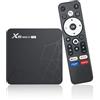 Sidiwen Box TV Android 14.0, Box Android 4K HDR10 2GB RAM 16GB ROM RK3518 Quad Core, 2.4G/5G dual-band WIFI Bluetooth 5.0, Ethernet 10/100M Box TV Android