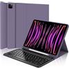 WINCHKING Cover Con Tastiera per iPad Pro 12.9 Pollici, Custodia QWERTY Bluetooth Magnetica Compatibile Con 6/5/4/3 Generazione, Viola Lavanda