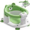 Itslife Seggiolino per Vasca da Bagno per Bambini a Partire da 6 Mesi, Seggiolino da Bagno Antiscivolo con 4 Ventose e Cuscino per Neonati, Sedia per Doccia Portatile per Doccia o Vasca da Bagno, Verde