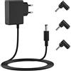 BENSN 6 V 2 A caricatore di ricambio per 6 V 500 mA Philips Avent SCD501/00 DECT Baby Phone unità cavo di ricarica, con 3 connettori (1,5 m)