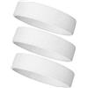 Hestya 3 Pezzi Fasce Sportive per Donna Uomo Fascia Capelli Elastica Antiscivolo Bandana Antisudore per Fronte Jogging Correre Fitness Yoga Bicicletta Pallacanestro(Bianco)