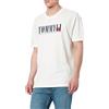 Tommy Jeans Uomo T-Shirt Maniche Corte Flag Tee Regular Fit, Bianco (Ecru), 4XL