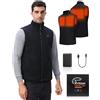 Rrtizan Gilet Riscaldato da uomo con Power Bank, Gilet Riscaldato con 3 Livelli di Temperatura e Fogli Termici, Fodera in Maglia, Giacca Riscaldata Elettrica Senza Maniche, Lavabile