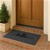 Astra Zerbino antiscivolo per esterni - Tappeto antipolvere resistente alle intemperie - Zerbino per ingresso - Zerbino antisporco Hello 45x75 cm grigio