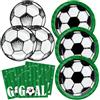 BFB Set di Piatti Tovaglioli e Bicchieri di carta di Calcio 48 pezzi Piatti da festa usa e getta Tovaglioli e Bicchieri carta