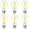 DiCUNO Lampadina LED Ultra Efficiente E27, 5,3W equivalente 75W, Bianco caldo 2700K, Lampade a filamento Edison LED a risparmio energetico, Classe energetica A, 1120lm, Vetro, 6 Pezzi