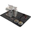 Windfromort Tappetino Macchina Caffè Antiscivolo - 2 Pezzi - Asciugare Piatti per Raccogliere i Residui per Macchina da Caffè (60×40cm & 25×20cm, Nero)