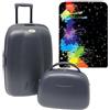 WELL HOME MOBILIARIO & DECORACIÓN WELL HOME MOBILIARI & DECORACIÓN Set di valigie trolley + beauty case abs inserisci una custodia protettiva splash, multicolore, Set valigia Trolley + trousse con custodia protettiva