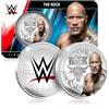 FANTASY CLUB The Rock WWE 32 mm Moneta da collezione ufficiale - Omaggio al Campione del Popolo e Superstar del Mondo - Edizione Limitata per Fan e Collezionisti
