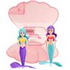 YAAVAAW 2 Pezzi Sirena Immersione con Conchiglia Rosa, Sinkers per Bambini Piscina Giocattoli, Sirene Bagno Nuoto per Ragazze Gioco Subacqueo Addestramento D'acqua