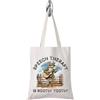 FUNYSO Borsa a secchiello con rana occidentale divertente SLP, regalo per logopedia, patologo, regalo di laurea SLP, Speech is R Tote UK, 0