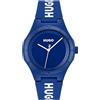 HUGO Orologio Analogico al Quarzo da Uomo Collezione #LIT FOR HIM con Cinturino in Silicone