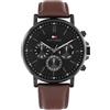 Tommy Hilfiger Orologio Analogico Multifunzione al Quarzo da Uomo con Cinturino in Acciaio Inossidabile o in Pelle