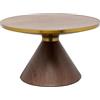 KARE Design tavolo Cono Noce 70 cm, marrone bianco, tavolo da pranzo tondo con diametro 70 cm,