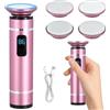 Qtuie Pedicure Elettrico Professionale Piedi Ricaricabile Rimuovi Calli Piedi Elettrico Lima per Piedi Nano Vetro Rimozione Togli Calli Piedi Lima Raspa Elettrica per Piedi Calli Duroni Screpolati (Rosa)