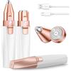 IFANZETECH Rasoio Sopracciglia Rasoio Elettrico Viso Donna Peluria - Rasoio Elettrico Donna con Luce LED Indolore Rifinitura Peli Fini per Viso, Fronte, Sopracciglia, Labbra, USB-C Carica