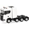 Herpa camion modello Scania CS 20 ND motrice pesante a 4 assi, bianca, miniatura in scala 1:87, da collezione, Made in Germany, plastica
