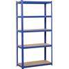 Soberine Scaffale da Garage in Metallo 180x90x40 cm Scaffalatura a 5 Ripiani Regolabili senza Viti per Magazzino Officina Cantina Carico Massino 875 kg