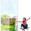 Zephra Zanzariera Porta Finestra, 100x240cm Zanzariera Magnetica in Vetroresina, Doppia Apertura Laterale Tenda Zanzariere Magnetiche per Porte Finestre Scorrevole Balcone JPP1k Bianco