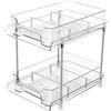 SOLVIEW Organizzatore Trucchi, Organizzatore per Cosmetici a 2 Livelli Organizer Sottolavello Cucina, Trasparente Organizer Sottolavello