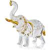 H&D Hyaline & Dora Statuetta di elefante in cristallo con proboscide,ornamento animale in vetro