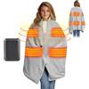 Wodesid Coperta Riscaldante Elettrica Usb Senza Fili Con Batteria Da 10000 mah, Sciarpa Riscaldata con 3 Livelli Di Regolazione Della Temperatura, 165 X 90 Cm e 6 Zone Di Riscaldamento, Poncho Termico