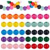 PH PandaHall 7mm Perline di Legno Rotondo Colorate Palline di Legno per Lavoretti Lavori a Uncinetto Rosari Braccialetti Collane Gioielli Fai da Te, Foro: 2mm, 1 Scatola 340-350PCS