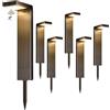 iseeway Lampade solari per esterni, 6 pezzi, 400 lm, sensore di movimento, 2 colori
