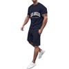 Generic Tuta Estiva Uomo Due Pezzi Sportivo Leggero Completino da Ginnastica Maniche Corte Set Completo Oversized Manica Corta Casual Jogging Taglie Forti Traspirante Completi