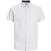 JACK & JONES Camicia da uomo slim fit, bianco, L