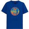 North Sails S/S T-Shirt W/Graphic, Snorkel Blue, Medium Uomo