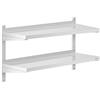 Royal Catering Mensola in Acciaio Inox 2 Ripiani RCWR-1000.4 (40 x 100 cm, 40 kg, Acciaio Inox)