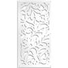 Generic Quadro Traforato per Arredamento Modello Fiori - Pannello in PVC Traforato - Parasole Colore Bianco 47X94 CM