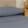 TRAMAS+ Completo Lenzuola Singolo 90x200, 100% cotone, Biancheria da Letto, Lenzuola e 1 federa da letto, Certificata STANDARD 100 by OEKO-TEX - Blu Indaco