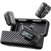 BOYA BOYAMIC - 2 microfoni wireless per iPhone 15-16/Android/PC/fotocamera, cancellazione del rumore AI, registrazione interna galleggiante a 32 bit, portata 299,9 m, batteria 54H con custodia di