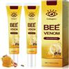 Ledeak 2 pezzi Crema Contorno Occhi al Veleno d'Api, Collagene Anti-Age Crema Occhi, Riduce Borse, Occhiaie & Rughe, Idratante e Rassodante Bee Venom Eye Cream per Tutti i Tipi di Pelle