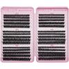 SIISTAS Ciglia singole 80D+100D+120D, ciuffetti di ciglia russe fai da te, morbide, voluminose, 8-16 mm, ciuffetti di ciglia curvatura a D, per ragazze e donne (B07)