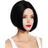 WIG ME UP - VK-54-1 Parrucca donna Corta Bob lungo Bob Riga Liscia Nero
