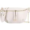 MilyaDE Marsupio in pelle PU con borchie dorate con borchie, A-7954 Bianco, taglia unica