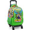 Clondo Zaino Trolley Scuola Bambini con Carrello Rimovibile Per Minecraft Fan - Ergonomico, 33x43x15 cm, Tasche Porta Borraccia, Spallacci Imbottiti - Multifunzione per Scuola Elementare e Viaggi